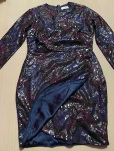 Kazo Black Embellished Sheath Dress