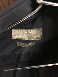 Zara - Solid Black Slim Fir Shirt