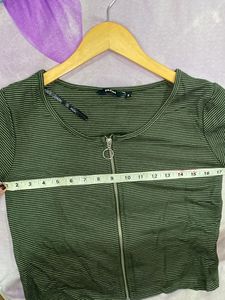 Nuon Green Stripe Top