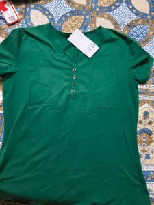 Cute Green Zara Top In L Size For Women