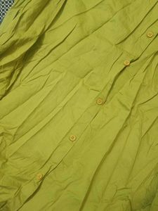Olive Green Printed Shirt
