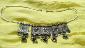 Silver Tone Statement Necklace