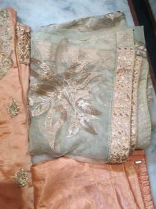 Peach Embroidered Salwar Suit