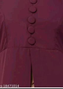 Wine Colored Front Slit Kurti