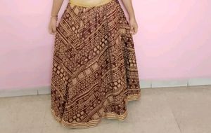 Brown Skirt For Lehenga -Festive , Traditional Wea