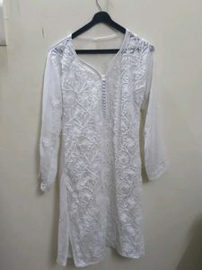White Embroidered Kurta