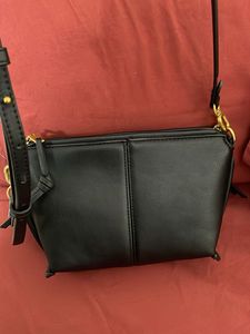 Black Leather Crossbody Bag