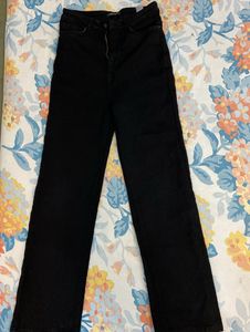 Jet Black Straight Jeans