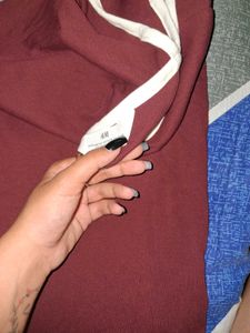 Maroon Sundress with White Straps