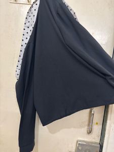 Black Button-Down Top