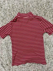Striped Mock Neck Top