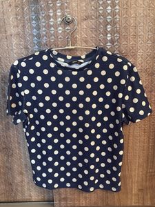 ONLY Polka Dot Cropped Tee