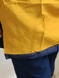 Mustard Sleeveless,Top trendy short kurti