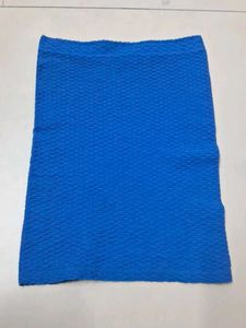 Blue Textured Tube Top