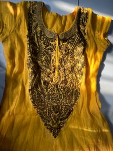 Yellow Frock Suit Half Sui