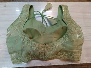 Green Organza Blouse