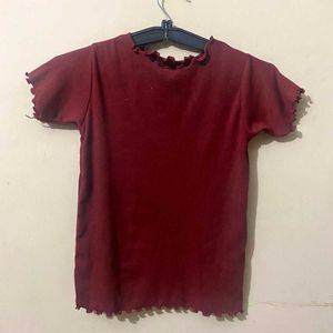 Cute Ruffle Trim Tee