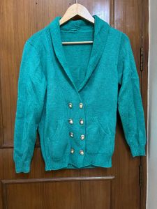 Teal Knit Cardigan