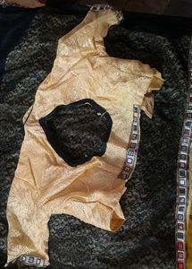 Elegant Black &amp; Gold Saree