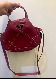 Maroon Handbag With Sling