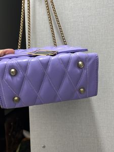 Lilac Quilted Chain Bag