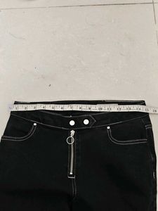 Stylish Flared Black Denim Jeans