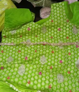 Green Embroidered Kurta
