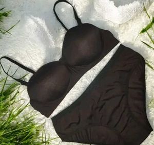 Black Bra & Panty Set One Time Use