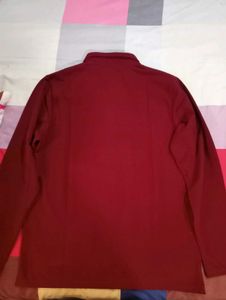 Highlander Maroon Long Sleeve Polo Shirt