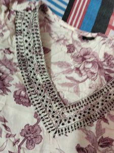 Floral Print Short Kurti