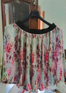 Floral Pleated Mini Skirt