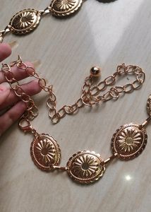 Metallic Golden Platted Waistband