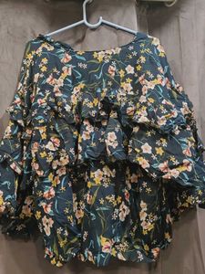 Floral Ruffle Long Sleeve Blouse Top