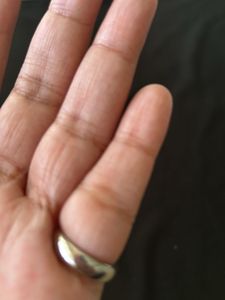 Artificial silver ring with a big diamond