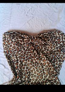 Y2k Leopard Backless bodysuit