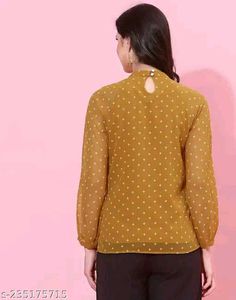 Mustard Round Neck Top &amp; Tunics