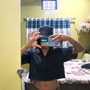 Cute Black Crop Top
