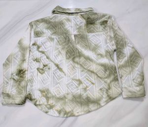 Stylish Green Patterned Shirt