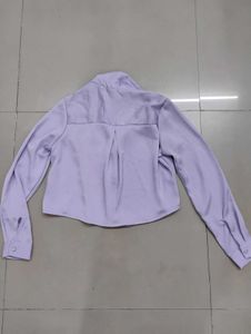 Lilac Button-Down Top