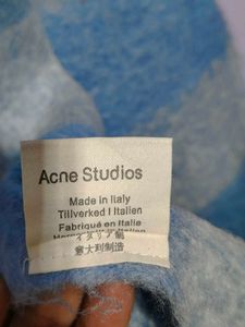 Acne Studios Blue Check Scarf