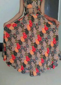 Women's cotton printed Lehenga CholiTopwear Fabric