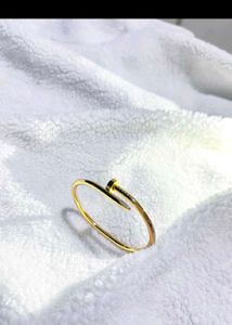 Gold plated nail bracelet for women