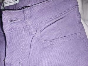 Y2k Lavender Straight Fit Denim Pants