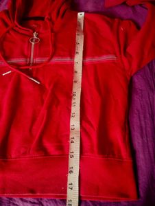 Red Quarter-Zip Hoodie