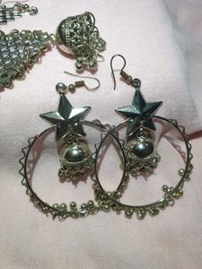 Silver Earrings Pack Of (3)
