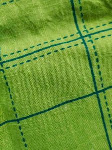 Green Half Sleeve Kurta Linen