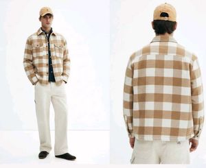 COSZY CREAM PLAID SHACKET