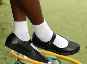Girls Black School Shoes