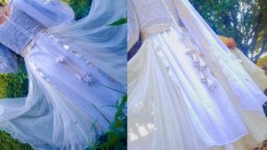 Handmad frock pant with dupatta set