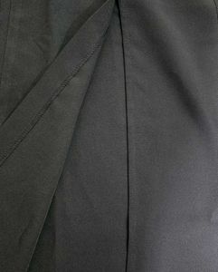 Wide Leg Slit Black Pants